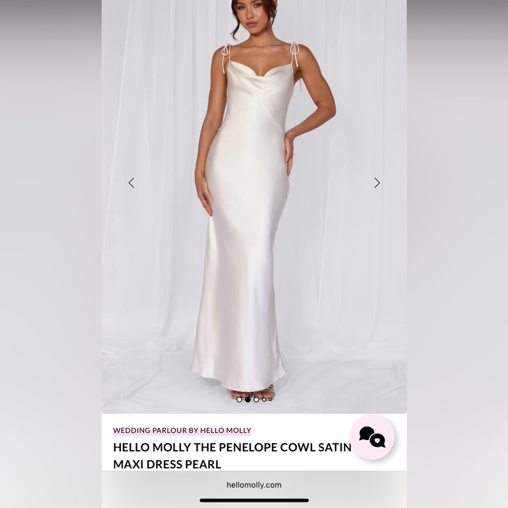 Hello Molly Pearl Satin Maxi Dress